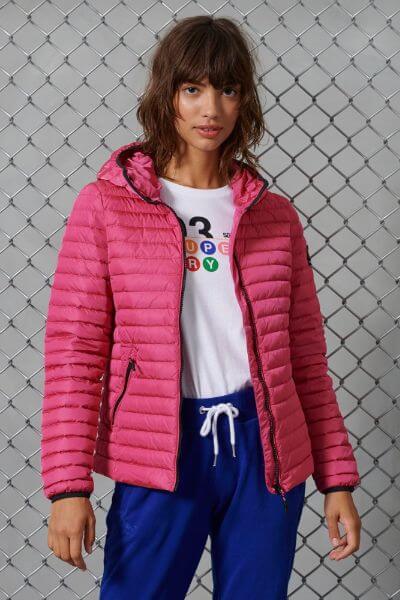 superdry down padded jacket with hood