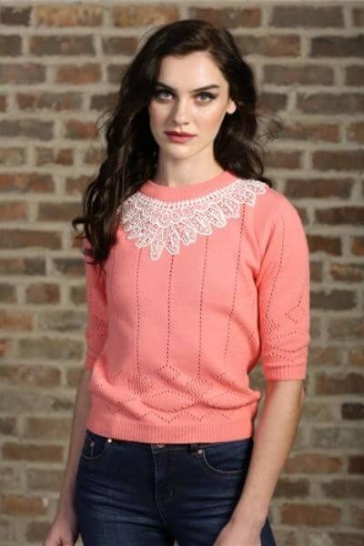 Rant & Rave Whitney Knitted Jumper Peach