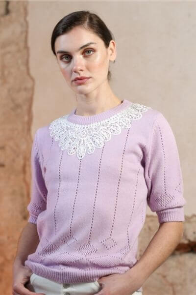 Whitney Knitted Jumper Lilac