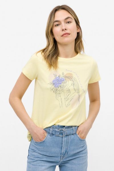 Tiffosi Alperce Floral Tshirt Lemon