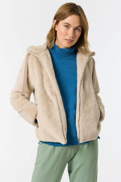 Tiffosi Glow Fur Jacket Sandshell
