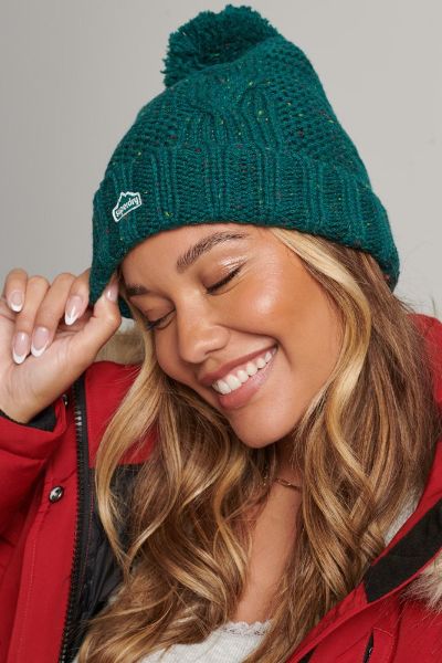 Superdry Vintage Cable Beanie Green