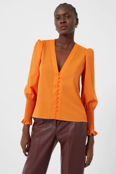 French Connection Crepe Blouse Orange