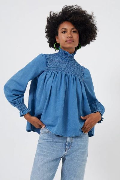 French Connection Zaves Chambray Blouse