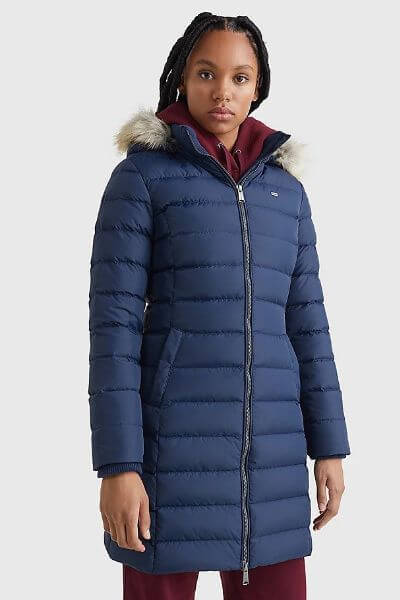 Tommy Hilfiger Essential Hooded Coat Navy