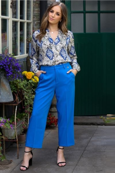 Rant & Rave Molly Cropped Trouser Blue
