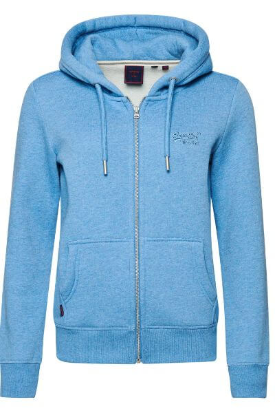 Superdry Organic Cotton Hooded Jacket With Embroidered Vintage Logo