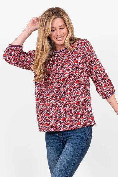 Brakeburn Mixed Berry Floral Top