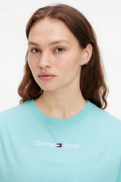 Tommy Hilfiger CLS Serif Linear Tee Turquoise