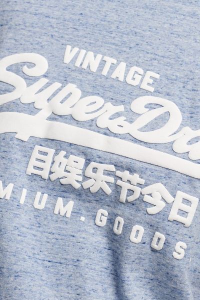 Superdry VL Scripted Coll Tee Blue