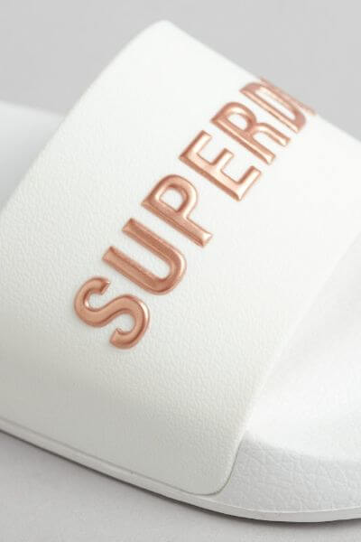 Superdry Code Vegan Pool Slide White