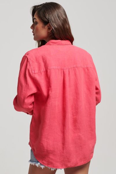 Superdry Casual Linen BF Shirt Pink