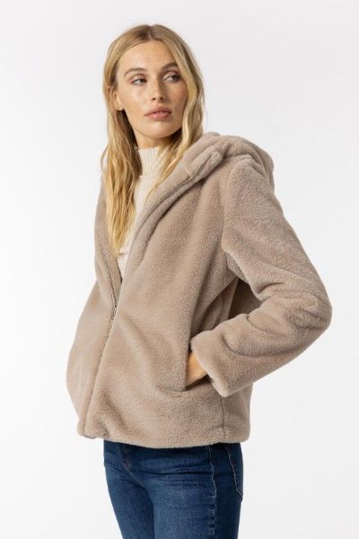 Tiffosi Classic Fur Jacket Beige
