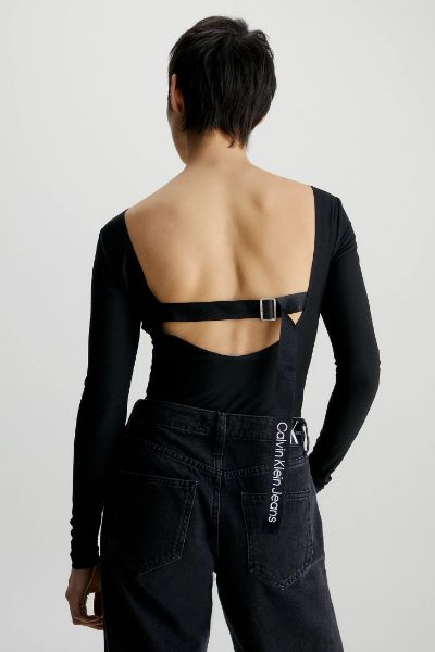 Calvin Klein Back Buckle Bodysuit Black