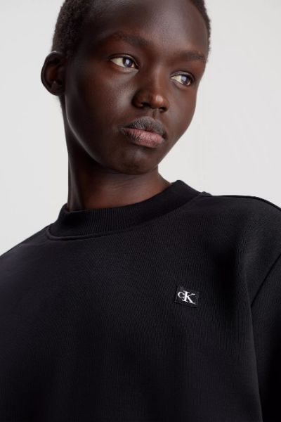 Calvin Klein Embro Badge Crew Neck Black