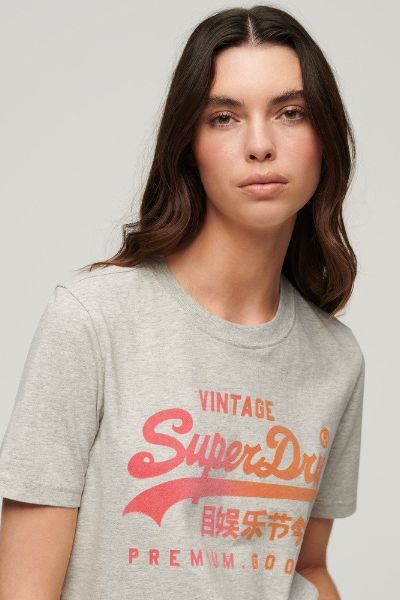 Superdry Tonal Graphic Relaxed Tee Grey