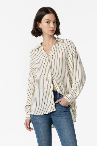 Tiffosi Buarque Stripe Shirt White