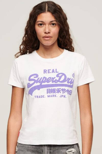 Superdry Neon Graphic Tshirt White