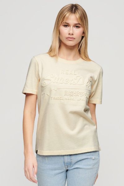 Superdry Embossed Relaxed Tee White