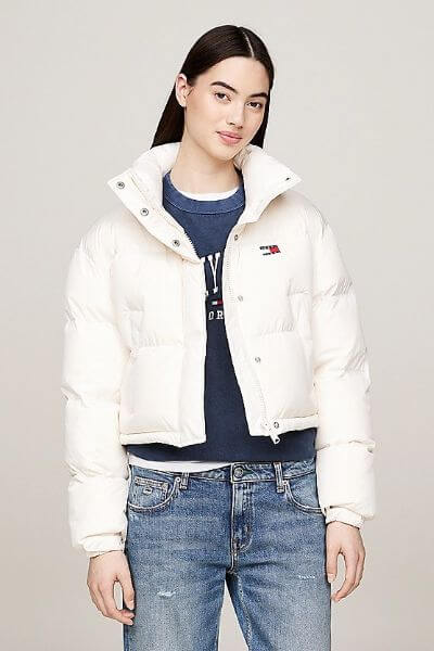 Tommy Hilfiger Back Graphic Alaska Puffer White