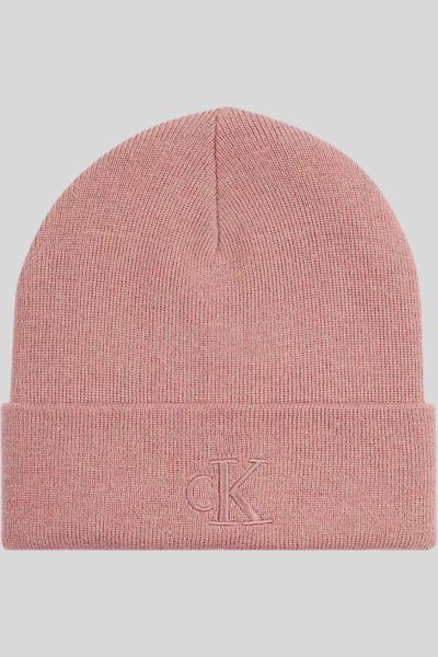 Calvin Klein Logo Beanie Dusty Rose