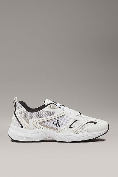 Calvin Klein Retro Tennis Mesh Trainer White/Black