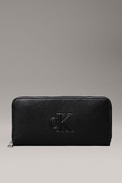 Calvin Klein Sculpted Zip Around Wallet Black