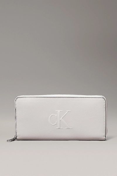 Calvin Klein Sculpted Zip Around Wallet Grey