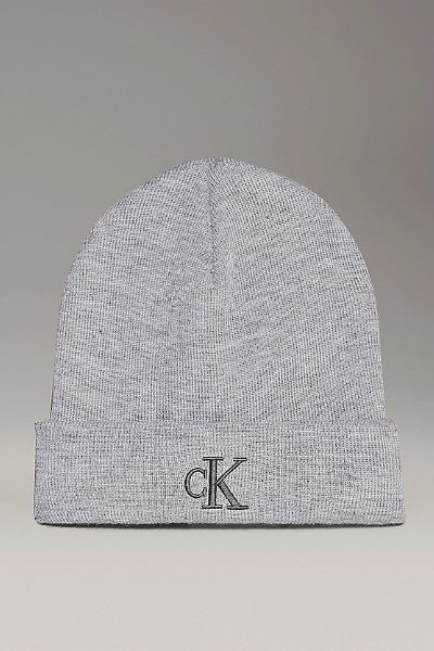 Calvin Klein Monogram Embro Beanie Grey