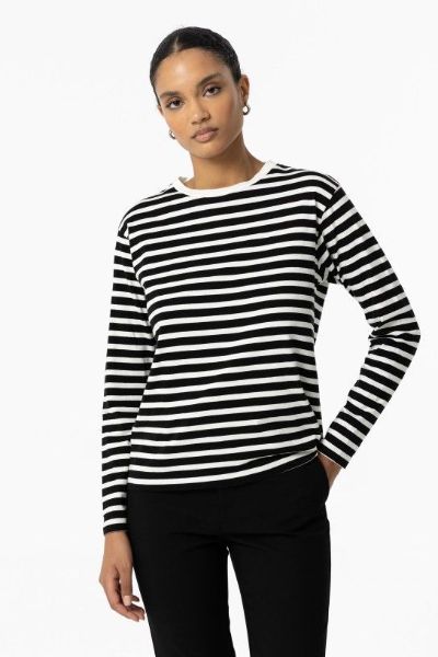 Tiffosi Stripes Top Black/White