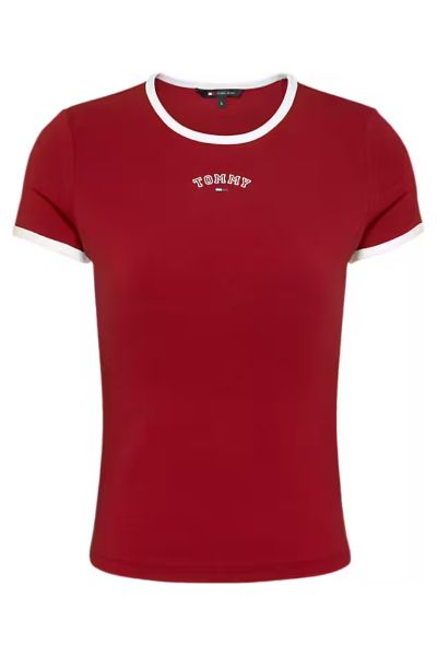 Tommy Hilfiger Varsity Slim Tee Red