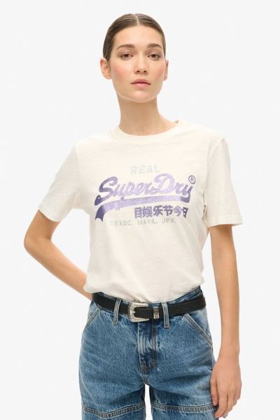 Superdry Embellished Graphic T-Shirt Ecru