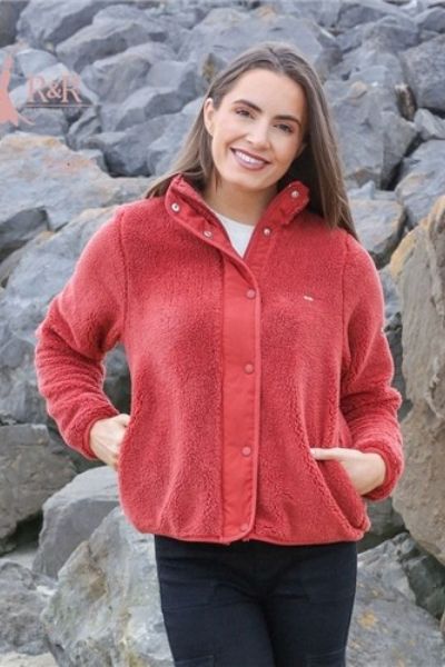 Relax & Renew Carol Teddy Bomber Rust