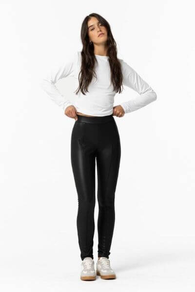 Tiffosi Fani Leather Leggings Black