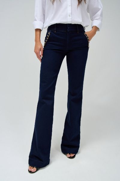 Salsa Secret Chino Flare Jean Dark Wash