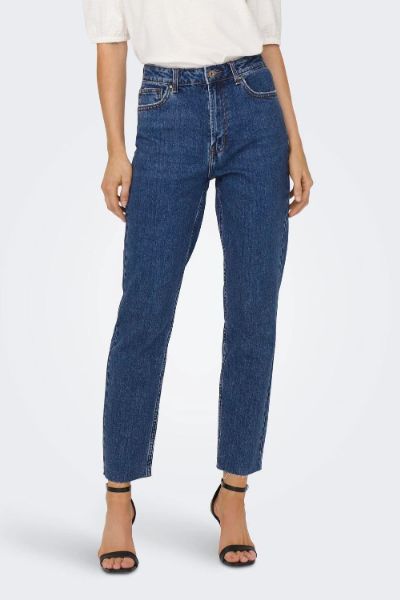 ONLY Emily High Waist Straight Jean Dark Blue