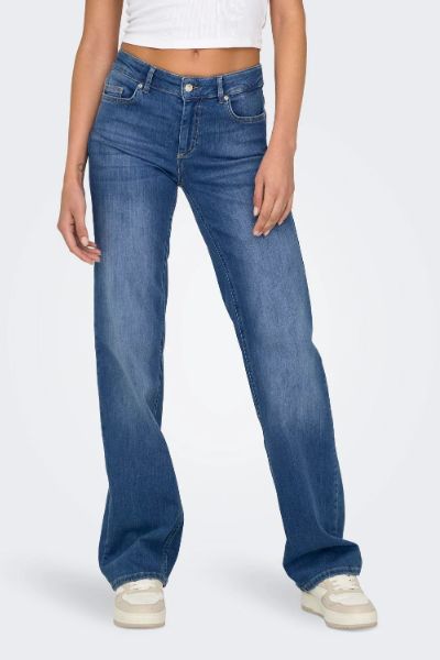 ONLY Blush Mid Straight Jean Mid Blue