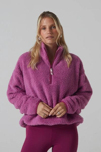 Diesel Penny Fleece Half Zip Soft Rose